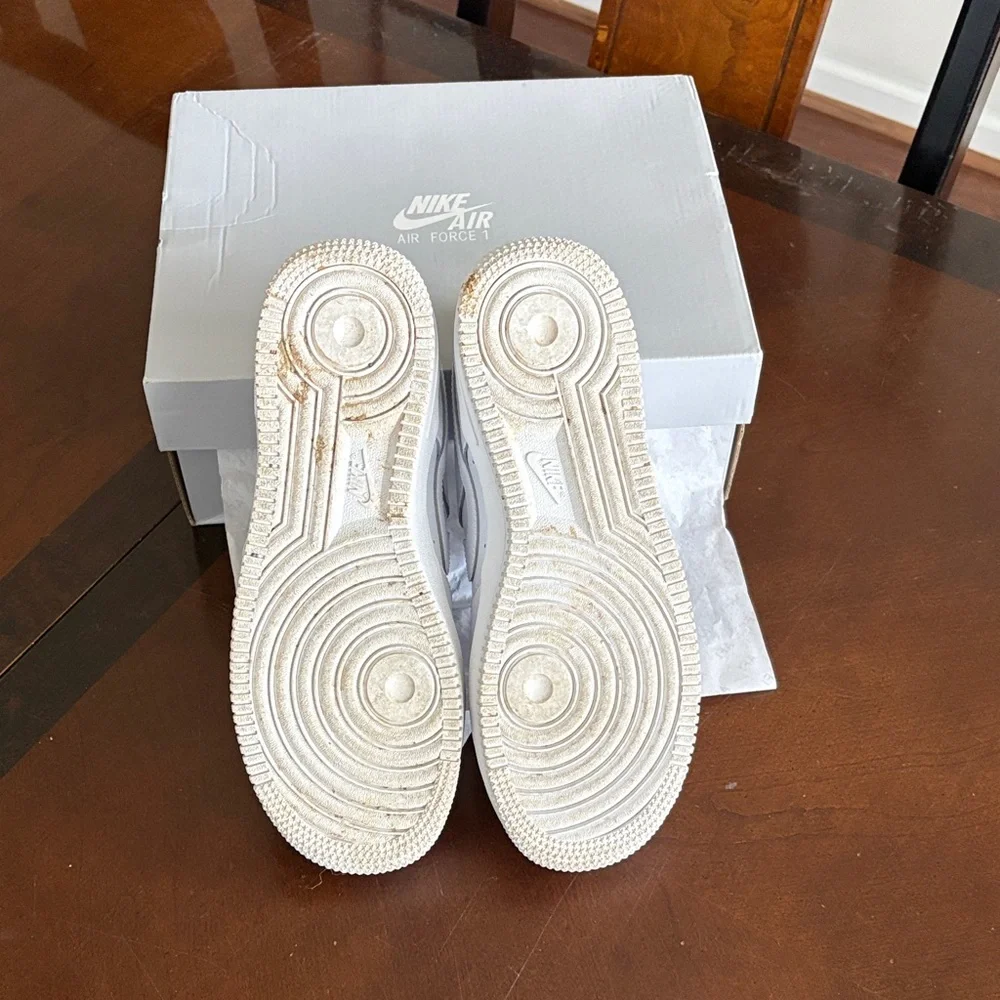 Nike Kids All-White Air Sneakers - Picture 3 of 5